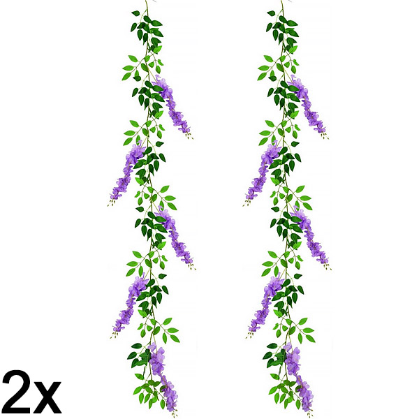 2x Kunstlik Wisteria lillede viinapuu | WISBLOOM