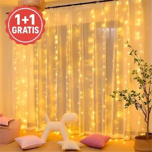 Jõulude LED-valguskardin - | CURLIGHT 1+1 TASUTA