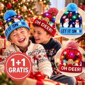 2x LED-tuledega jõulumüts | XBEANIE